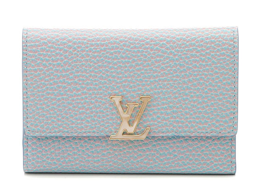 LOUIS VUITTON Wallet Portefeuille Capicine Compact Taurillon Summer Stardust